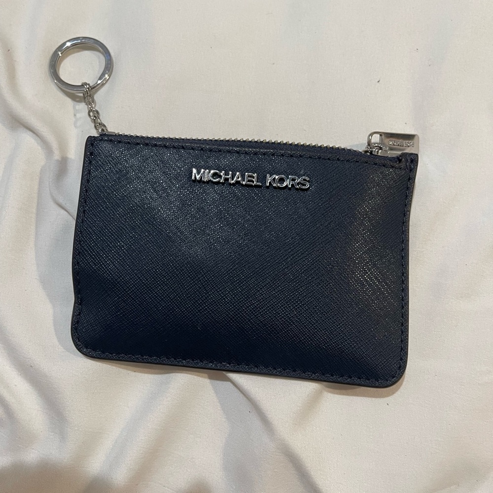 Michael kors , navy blue , coin purse , lightly used